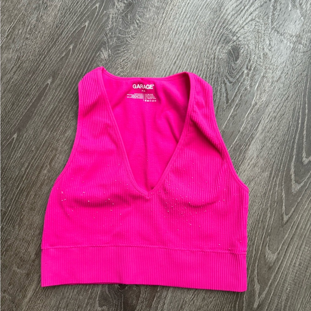 Garage Hot pink crop top